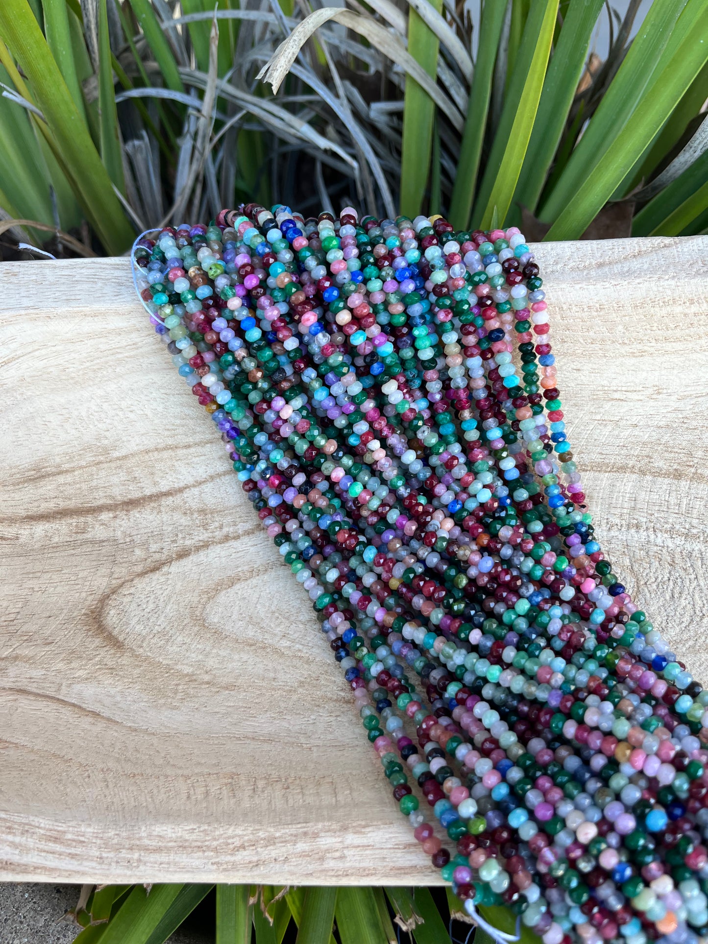 Jewel Party Mix Agate Rondelle